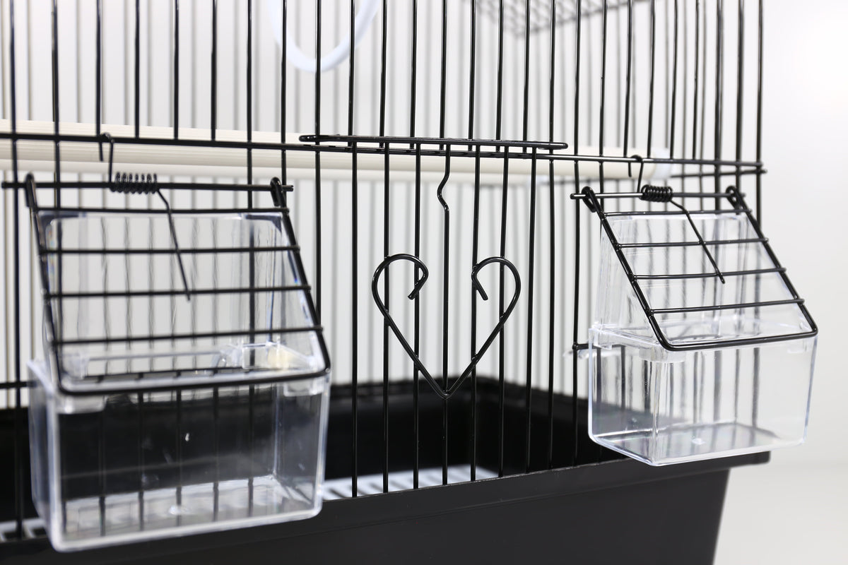 Black Wire Bird Cage Starter Kit with Light