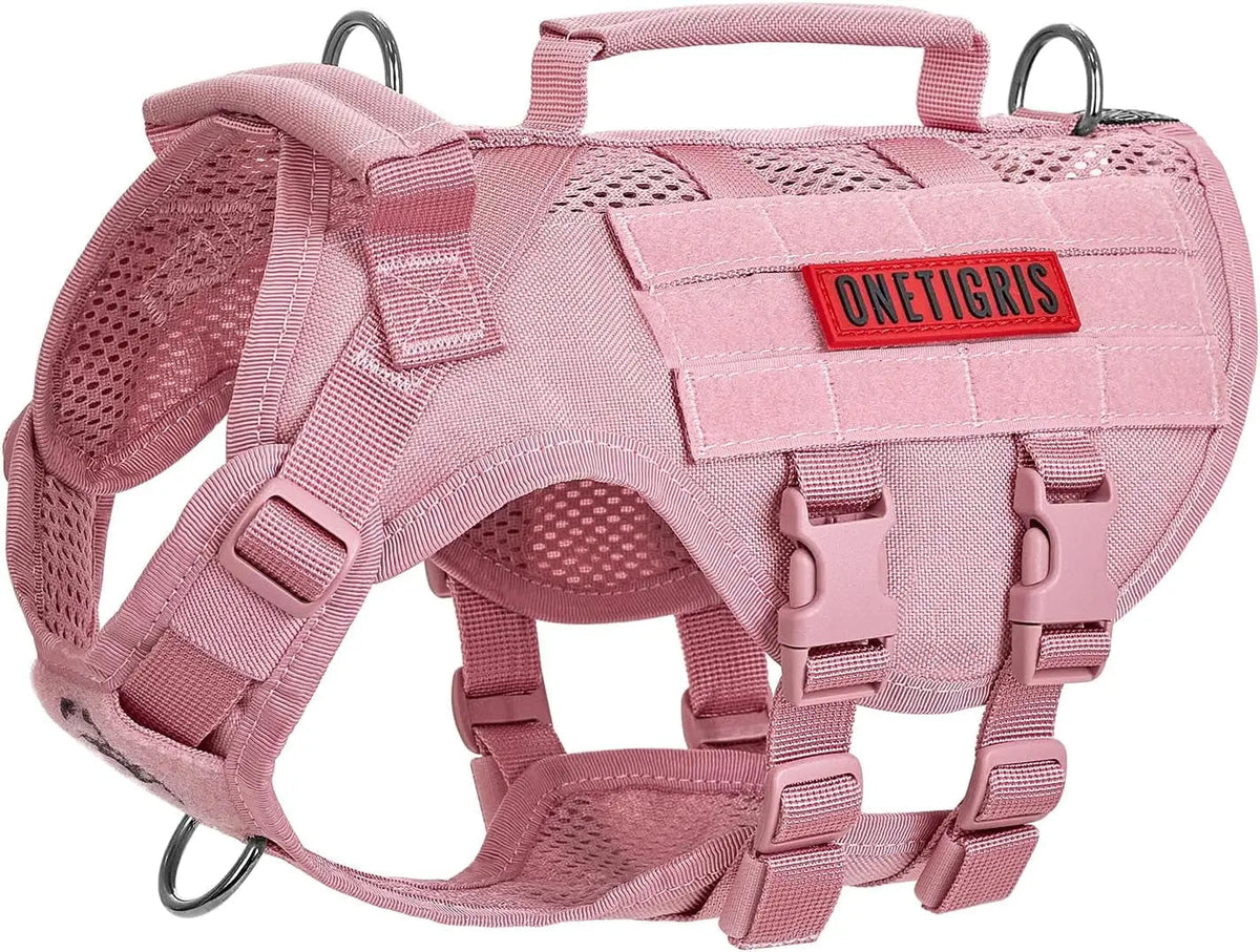 Breathable Mesh Tactical Dog Harness with Handles, S-XL