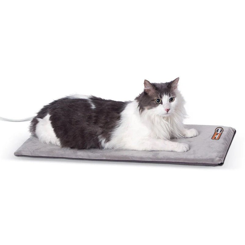 Thermo-Kitty heated cat bed grey color