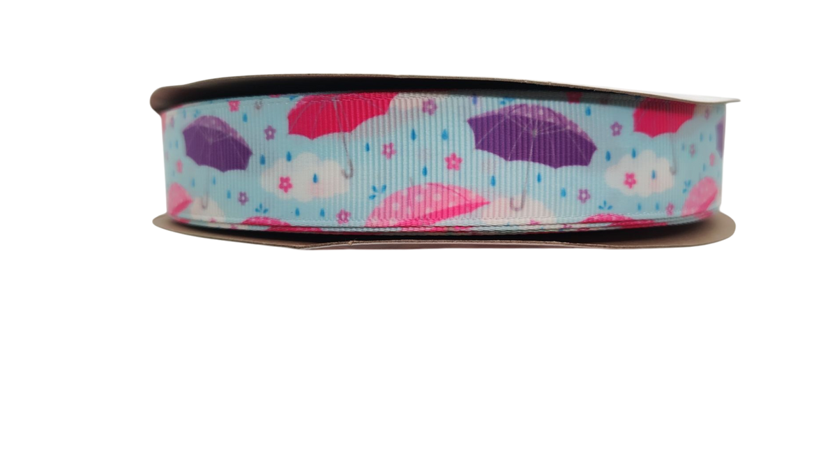 Raining Umbrellas Nylon Dog Collar