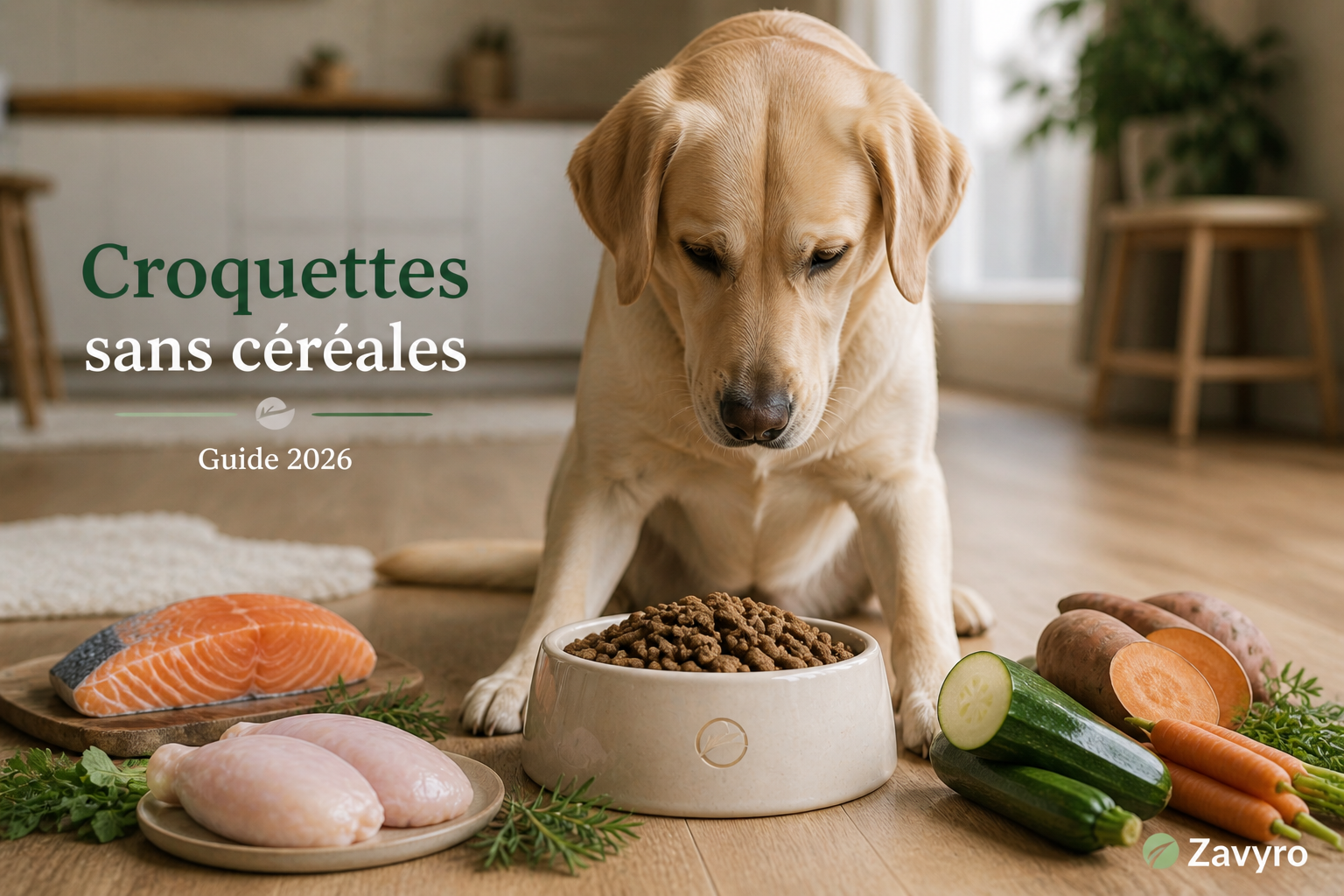 Croquettes sans céréales pour chien : guide complet 2026