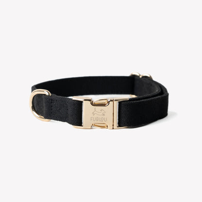'Black' - Canvas Dog Collar