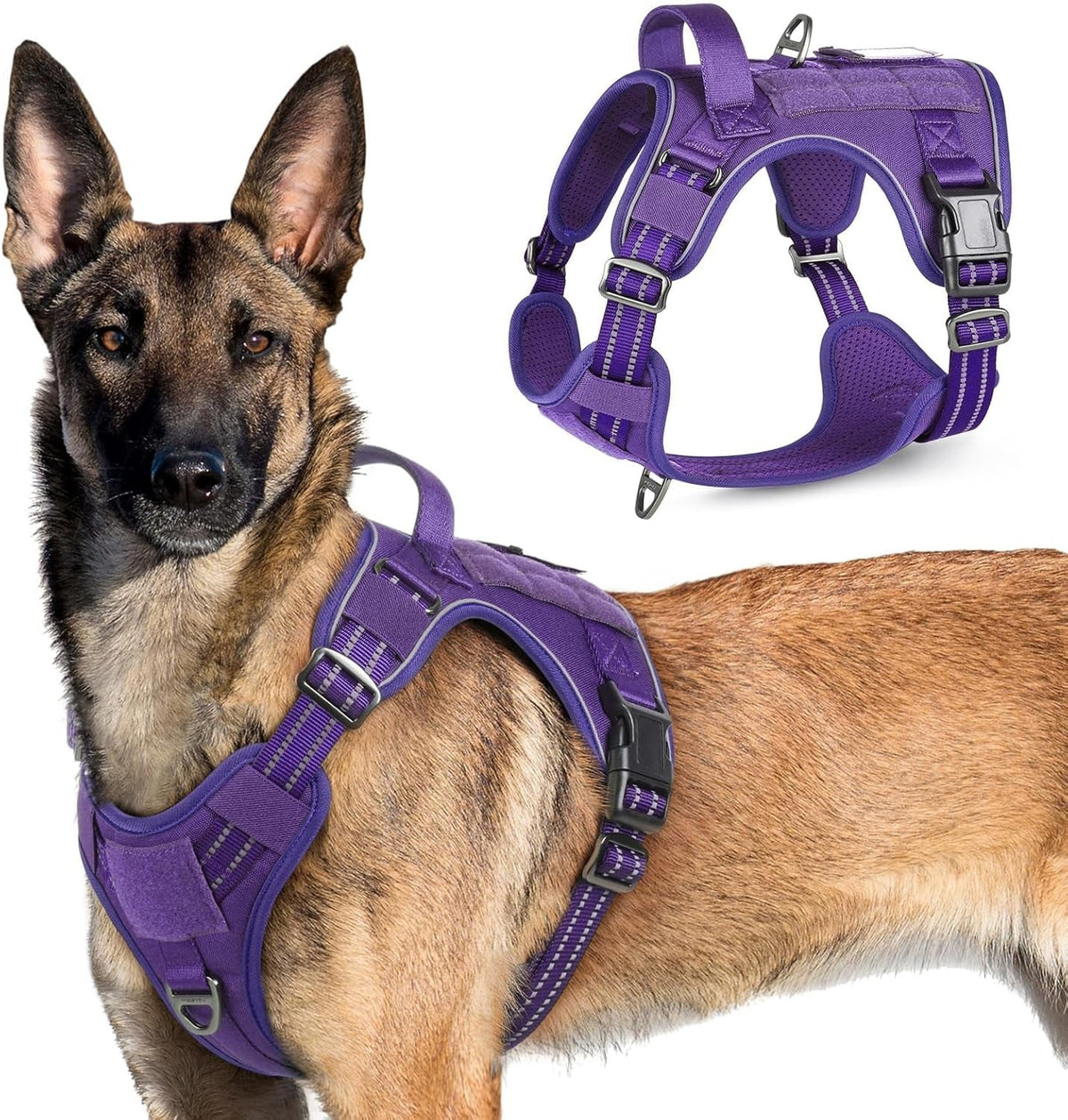MOLLE Tactical No-Pull Dog Harness, Medium to Large