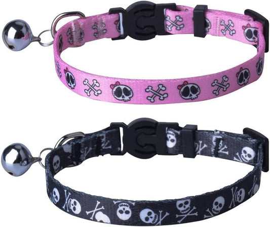 Breakaway Cat Collars, Skull Design, 2 Pack