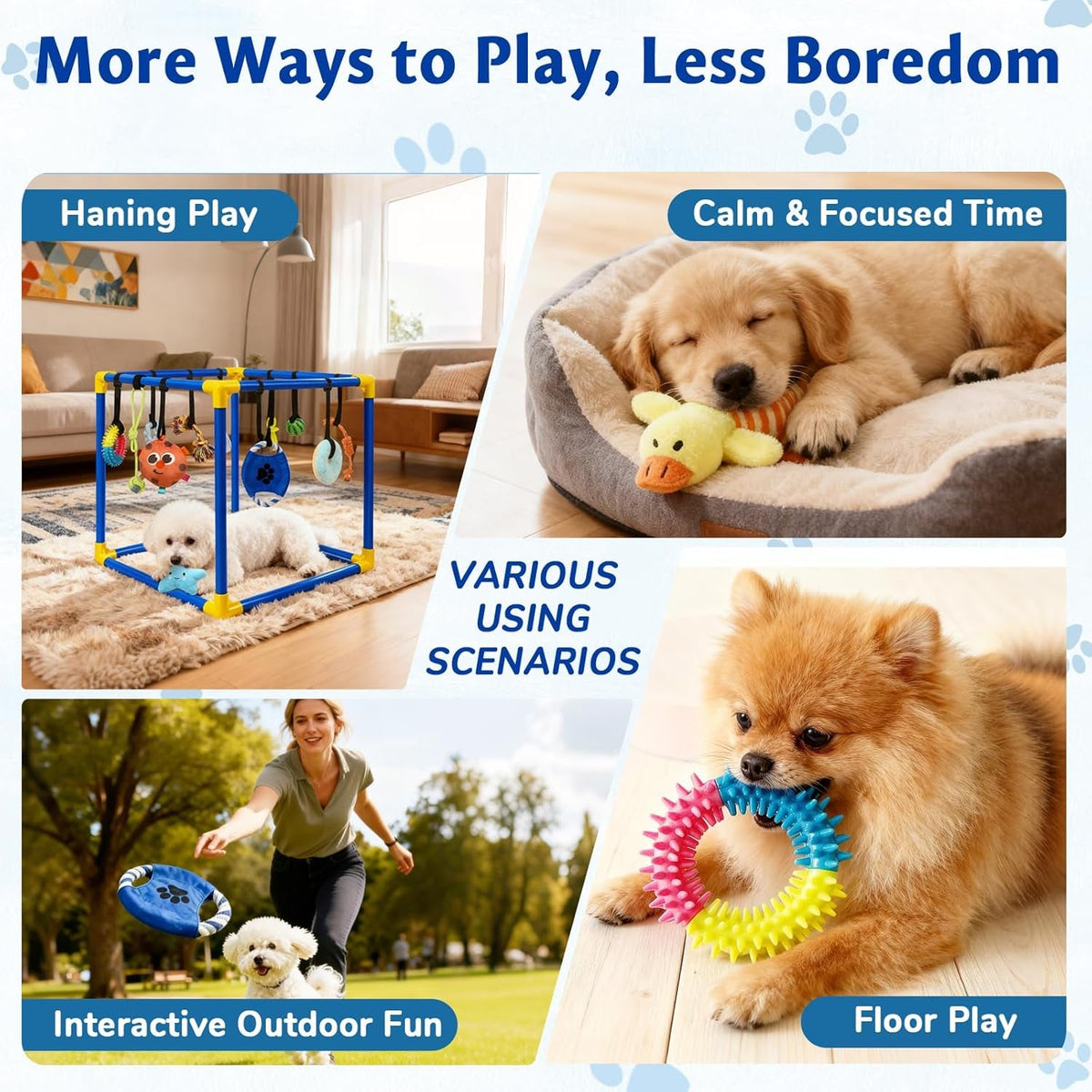 Interactive Puppy Play Gym with 16 Toys