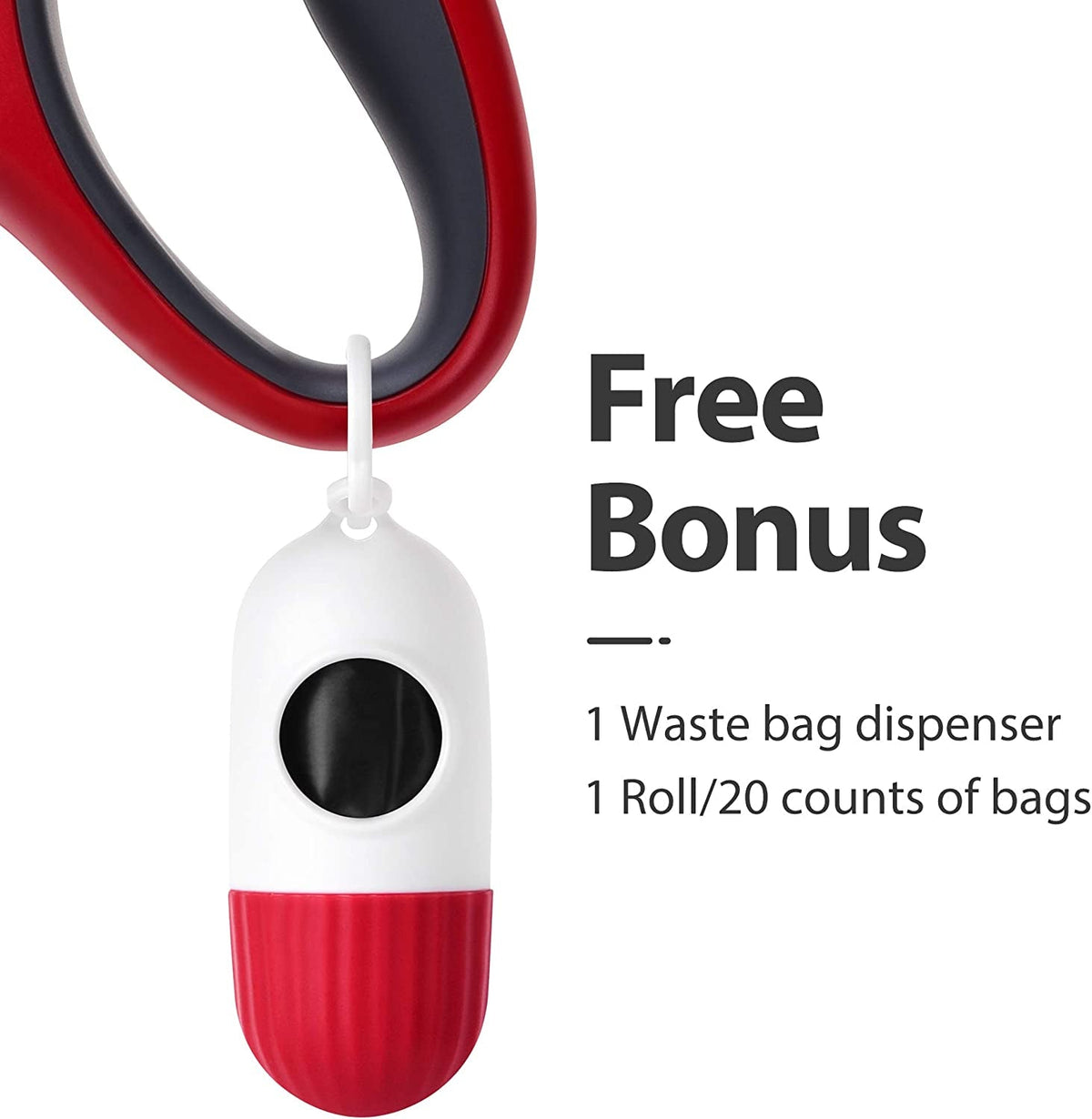 16 ft Retractable Dog Leash with Poop Bag Dispenser