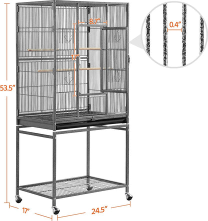 54 in Wrought Iron Play Stand for Large Parrots