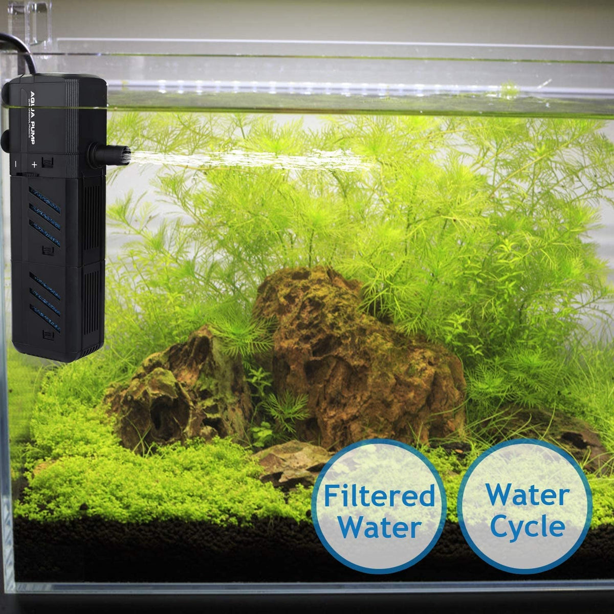 Adjustable Internal Aquarium Filter, 10-50 Gal