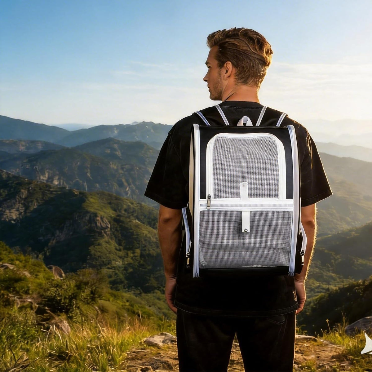 Ventilated Cat Carrier Backpack for Cats and Small Dogs