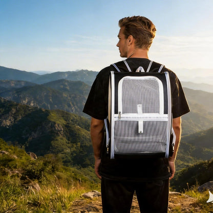 Ventilated Cat Carrier Backpack for Cats and Small Dogs