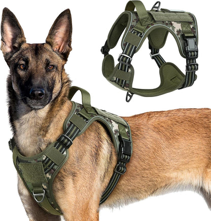 MOLLE Tactical No-Pull Dog Harness, Medium to Large