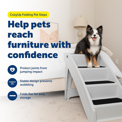 Foldable Non-Slip Dog Stairs for Beds and Sofas