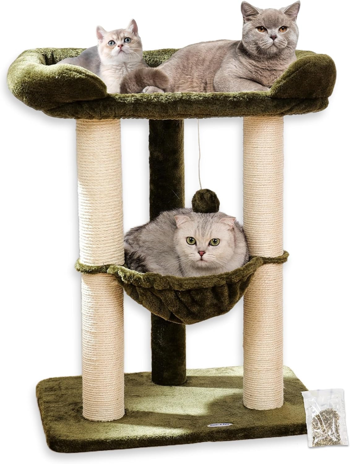 28 in Cat Tree with Window Perch, Hammock and Scratching Post