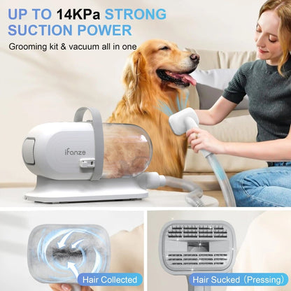 Dog Grooming Kit and Vacuum, 14 kPa with 2.5 L Tank