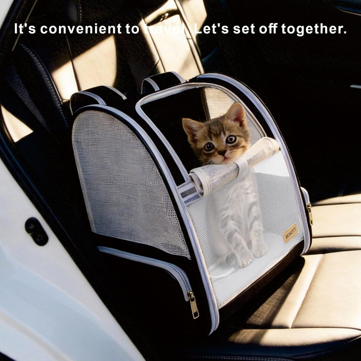 Ventilated Cat Carrier Backpack for Cats and Small Dogs
