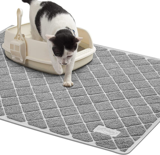 Non-Slip Cat Litter Mat with Waterproof Backing, 35 x 23 in