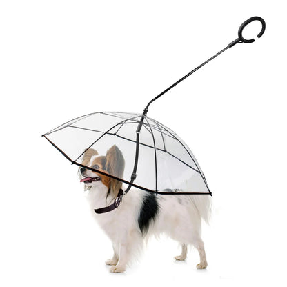 Dog Umbrella with Flexible Handle and Lead
