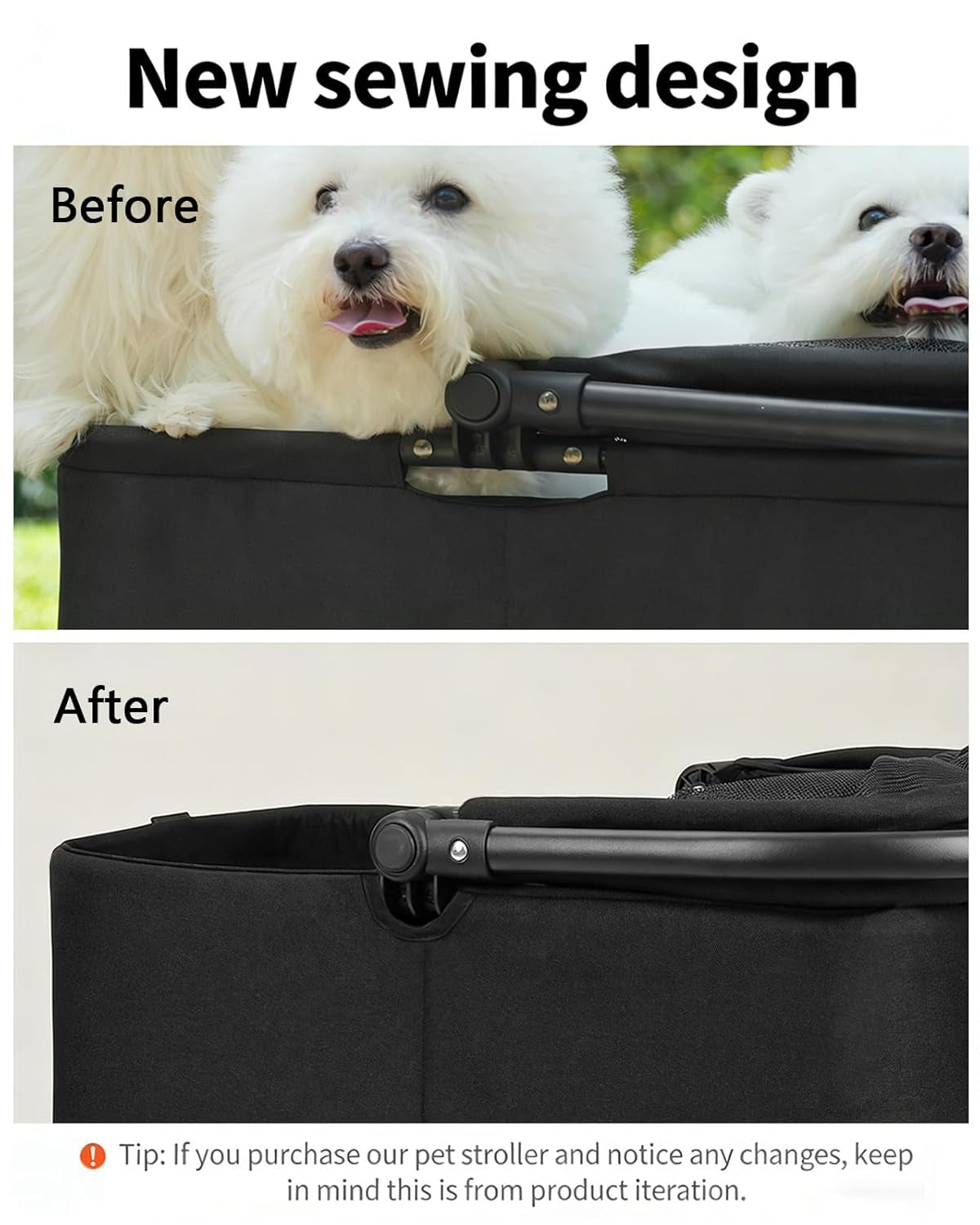 4-Wheel Foldable Pet Stroller with Removable Carrier, 33 lbs