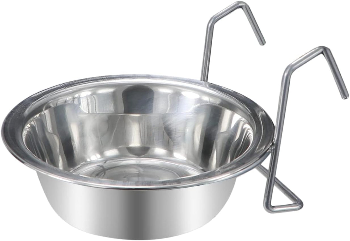 Stainless Steel Hanging Cage Bowls for Birds, Small