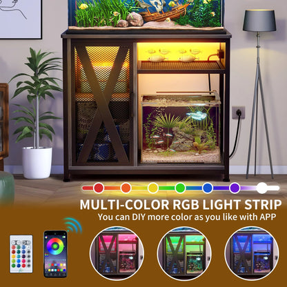 Aquarium Stand with Power Outlets, 40-50 Gallon