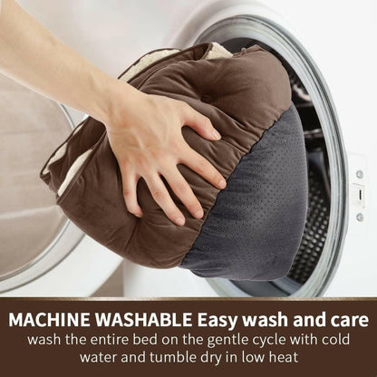 20 in Sherpa Pet Bed for Puppies and Kittens