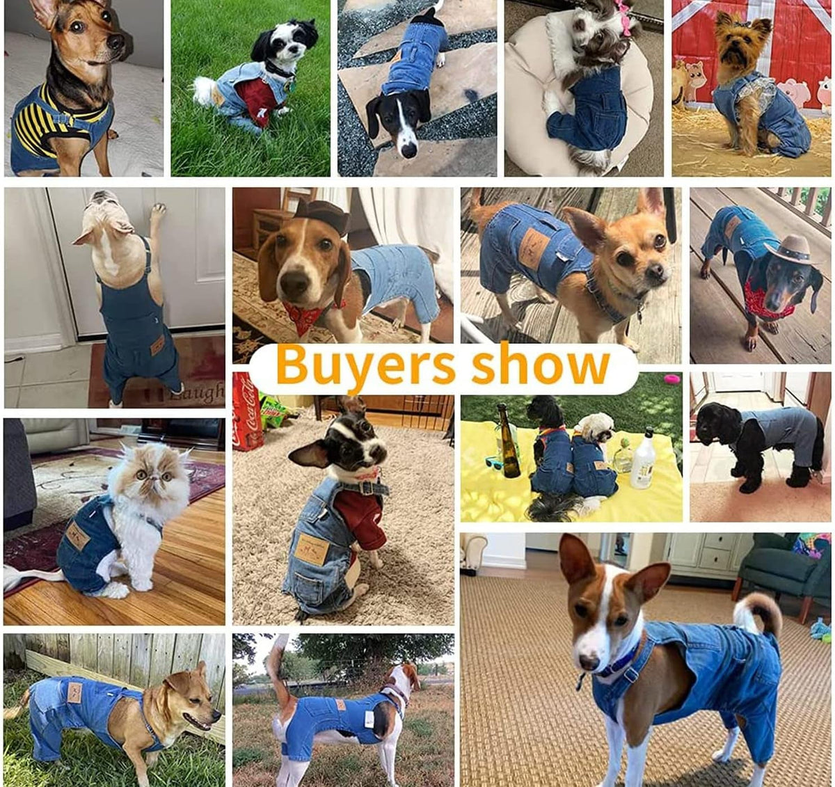 Adjustable Denim Overalls for Dogs & Cats