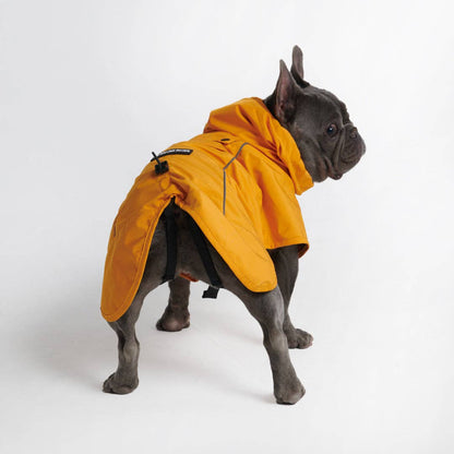 Mustard yellow Breatheshield breathable waterproof dog raincoat - view 7