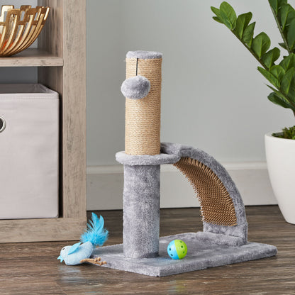 17 in Jute Cat Scratching Post with Arch Groomer