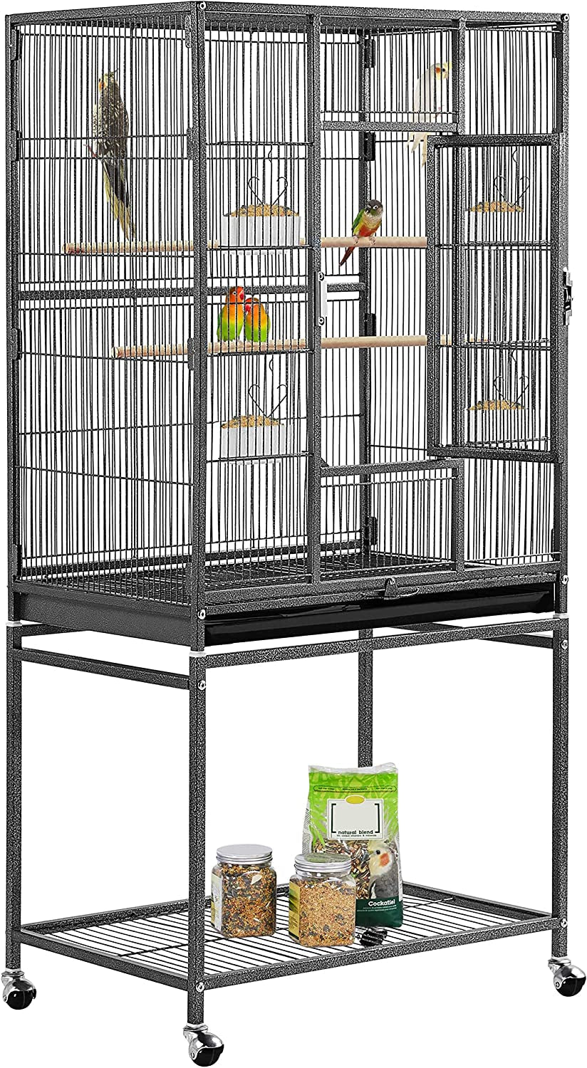 54 in Wrought Iron Play Stand for Large Parrots