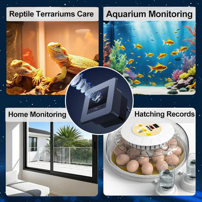 2K Aquarium & Terrarium Camera – Night Vision, 32GB, No Subscription