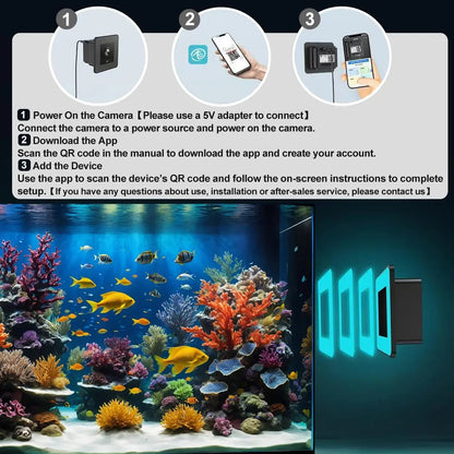 2K Aquarium & Terrarium Camera – Night Vision, 32GB, No Subscription