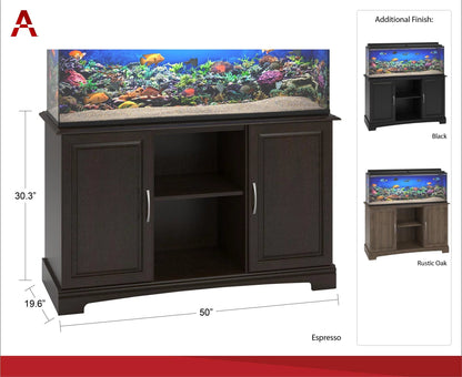 Alta Vista Aquarium Stand, 50-75 Gallon, Rustic Oak