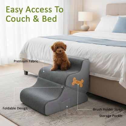 2-in-1 Dog Ramp and Steps for Beds and Sofas