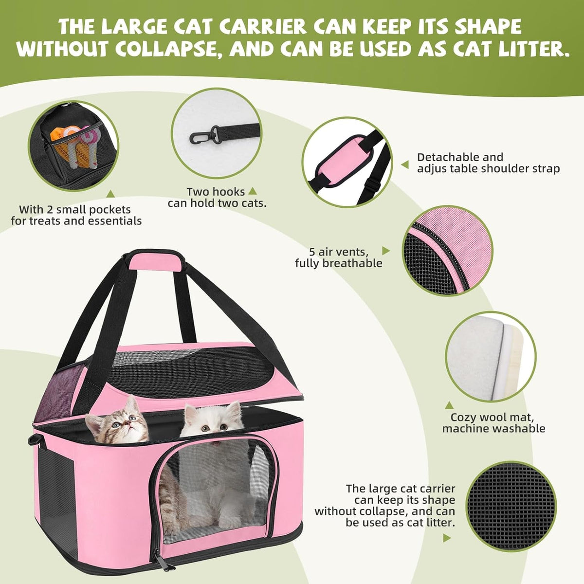 Airline-Approved Cat Carrier Backpack, Up to 20 lbs
