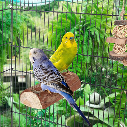 Wooden Parrot Cage Perch Platform, 2 Pack