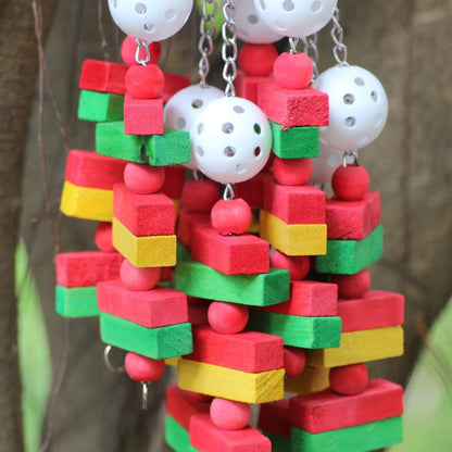 22 in Wooden Parrot Chew Toy for Medium and Large Birds