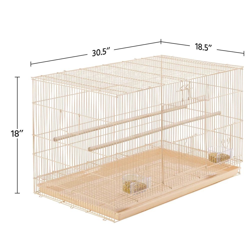 30 in Flight Cage with Slide-Out Tray and Wood Perches