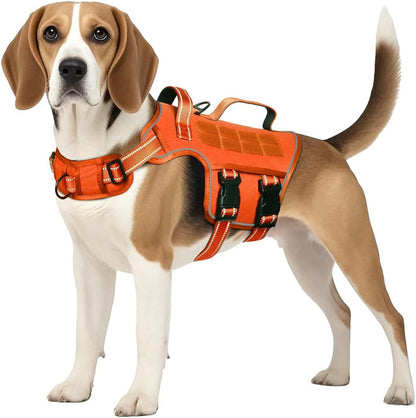 Heavy-Duty MOLLE Tactical Dog Harness, Medium to XL