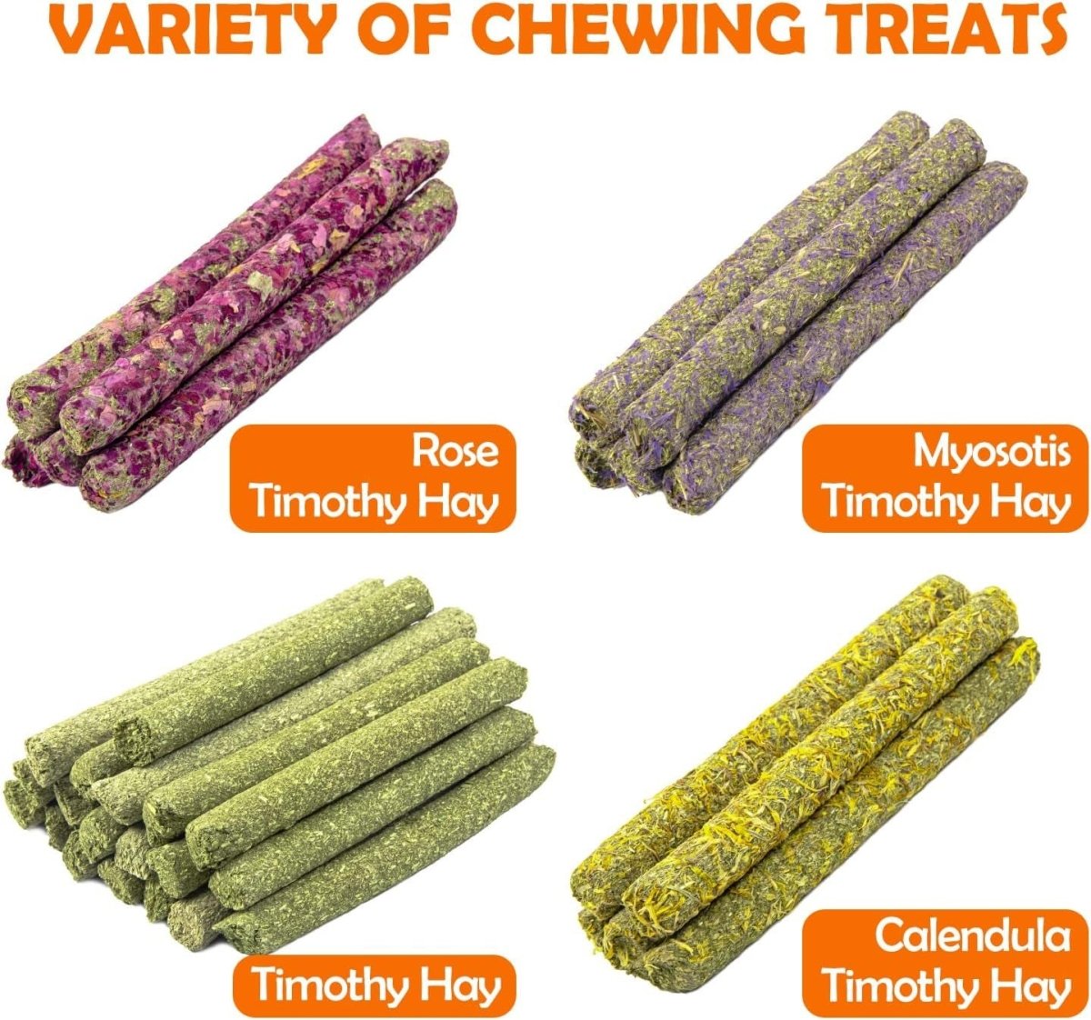 Timothy Hay Sticks for Small Pets, 32 Pack, 320 g