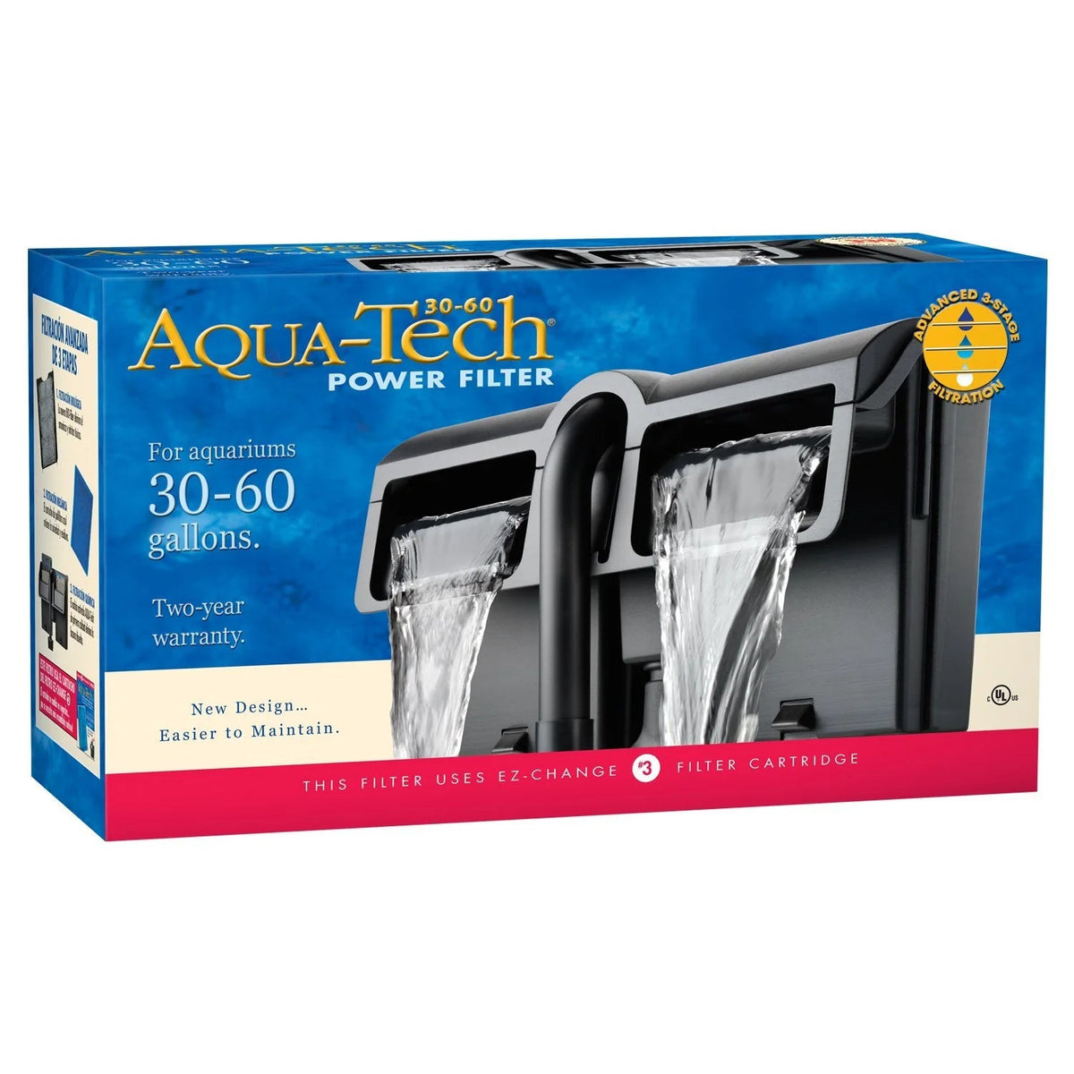 Power Aquarium Filter, 3-Step, 30-60 Gallon