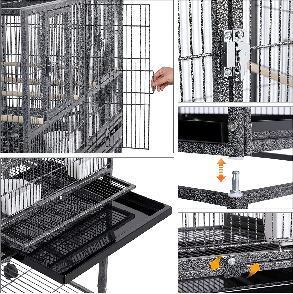 41.5 in Stackable Divided Bird Breeder Cage