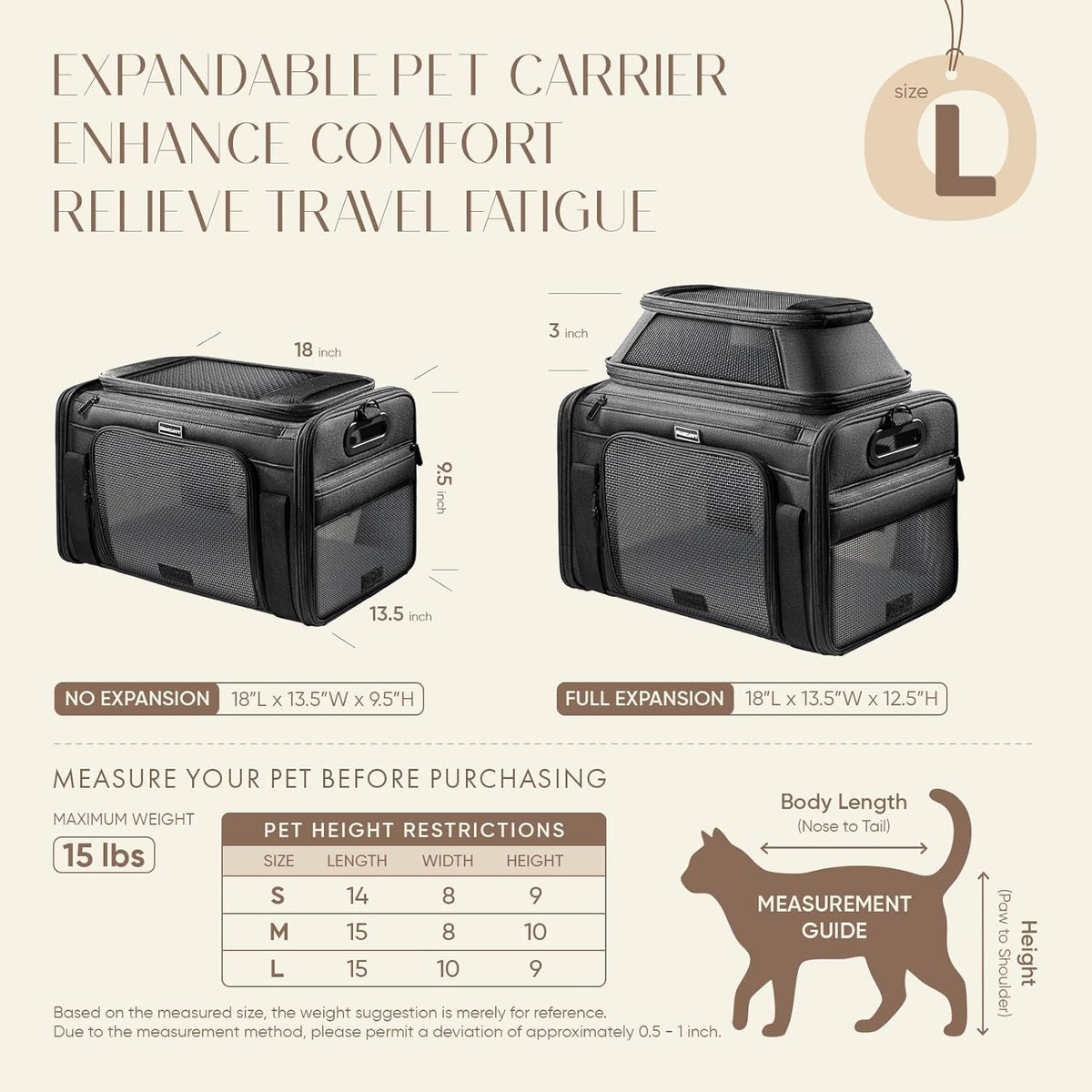 Expandable Airline-Approved Soft Pet Carrier