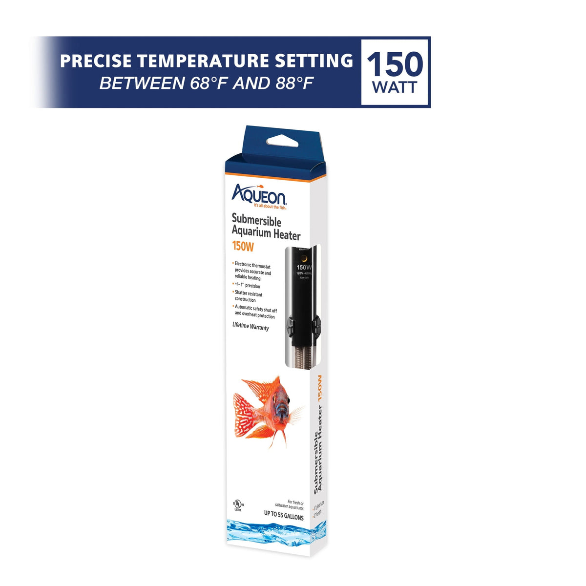 Submersible Aquarium Heater, up to 55 Gallon