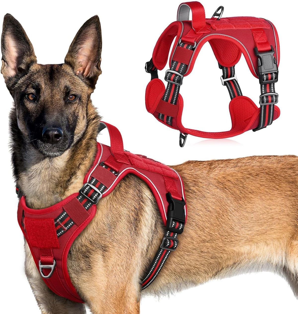 MOLLE Tactical No-Pull Dog Harness, Medium to Large
