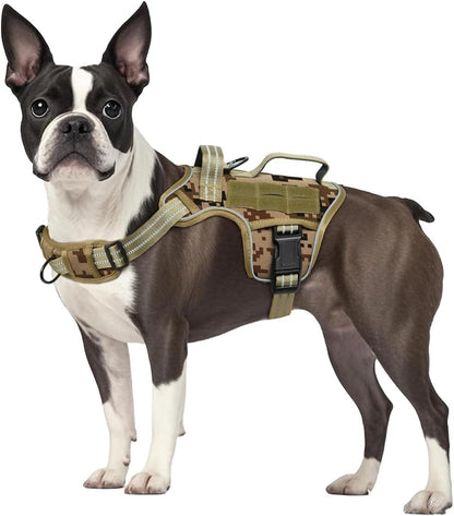 Heavy-Duty MOLLE Tactical Dog Harness, Medium to XL
