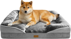 Orthopedic Bolster Dog Bed with Waterproof Liner
