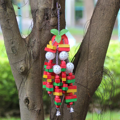 22 in Wooden Parrot Chew Toy for Medium and Large Birds