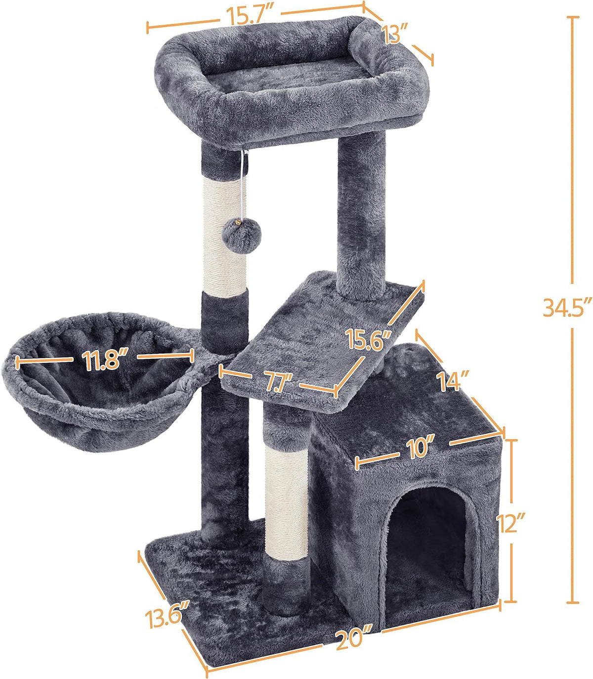 34 in Cat Condo with Extra Scratch Boards