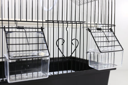 Black Wire Bird Cage Starter Kit with Light