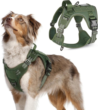 MOLLE Tactical No-Pull Dog Harness, Medium to Large